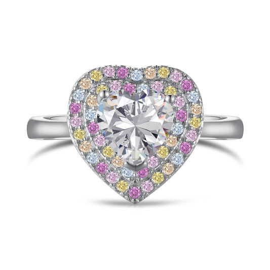 [Luxe Jewelry]Delicate Ebullient Heart Shape Wedding Ring