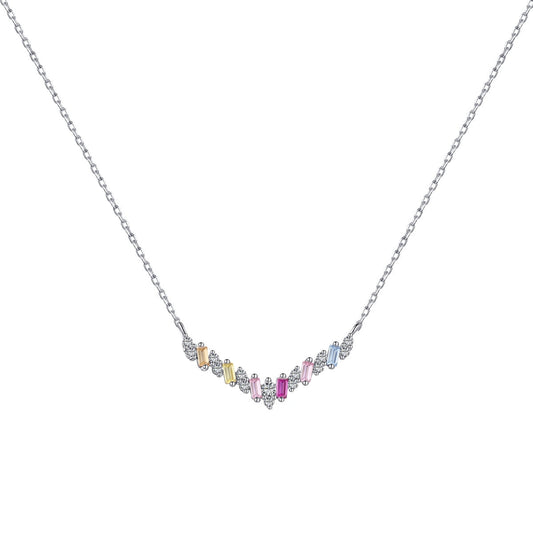 [Luxe Jewelry]Dazzling Rainbow Necklace