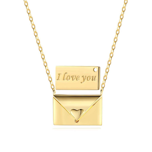 [Luxe Jewelry]Envelope Heart Shape Mother's Day Necklace
