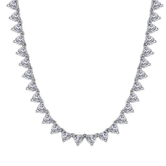 [Luxe Jewelry]Ornate Heart Cut Tennis Necklace