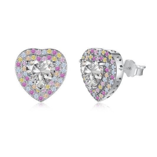 [Luxe Jewelry]Dazzling Heart Shape Lover Earrings